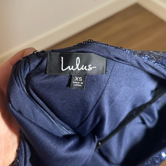 [Lulus] Navy sparkly mini dress - Picture 6 of 6